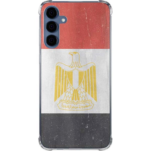 Egypt Flag Distressed Galaxy S24 Clear Case